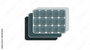 Graph showing parts of a solar panel - Renewable Energy, Labeled educational technical structure with alternative energy cell construction layers description, Parts of solar panel