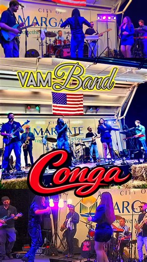 “Congo” by VAM BAND live [originally by Miami Sound Machine & Gloria Estefan] performed for Margate,’s Winter Fest 12/19/2025! —LINEUP— Lead Vocals- Nayla Jones & AdriAn LoVe JonEs (aka TwinFlame) 🎙️🎙️ Guitar- Adam Moskowitz 🎸🎬 Drums- Mauricio Morales 🥁 Bass- Edgar Solorzano 🎸 Keys- Scott Rowell 🎹 Sax- Bob Miner 🎷 more live concerts announced soon! | VAM BAND