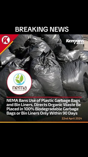 NEMA Bans Plastic Garbage Bags & Bin Liners. Environmental Protection!
