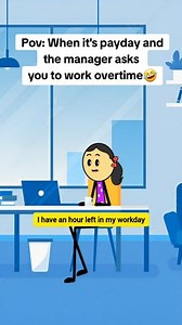 Work overtime without pay (Audio source tiktok account @loewhaley) #animation #funnyvideo #reels #comedy #funnyreels #relatable #Payday #work #workplacehumor #humor | Relatable Animation