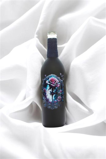 Gothic Floral Incense Bottle Burner, Glass Incense Holder for Sticks, Moody Home Decor - Etsy