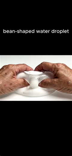 bean-shaped water droplet #asmr #relaxing #hexagonal