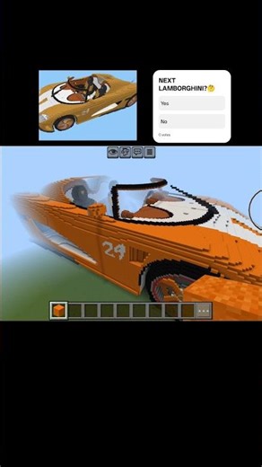 MINECRAFT CAR BUILD TUTORIAL 🏎️#minecraft #shorts #viral #trending