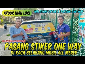Cara Pasang Stiker One Way di Kaca Belakang Mobil #viral #palembang #fypシ #viralvideo #tips #tricks
