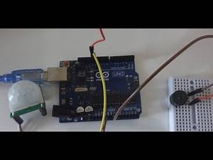 Interfacing Pir motion sensor and buzzer using arduino
