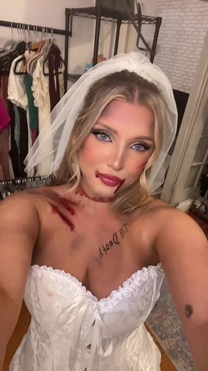 till death do us part #halloween #bridecostume #deadbride #zombiebride #halloweenmakeup #makeup #fyp #nychalloween