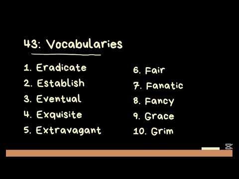 Lesson 43: English vocabulary (Ereyo)