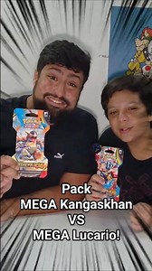 Who gets the most expensive card! Mega Kangaskhan VS Mega Lucario! #tcg #stickers #pokemon