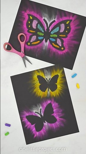 Butterfly Chalk Art 🦋 🎨 🖼️