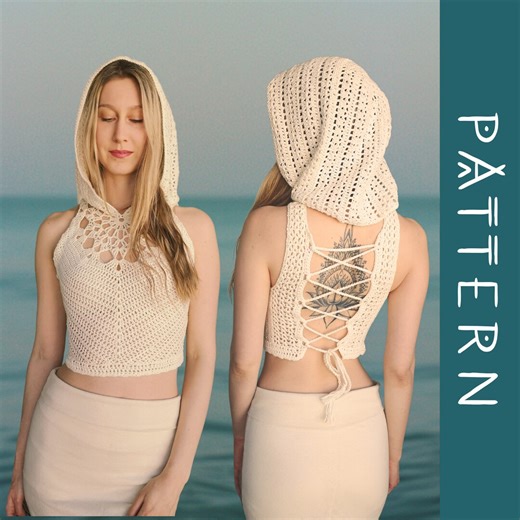 SIREN | Crochet Tutorial | Hooded Lace Top (option for Long Sleeves) - Etsy