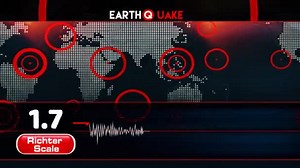 Earthquake Wordmap Blinking Dot Richter Scale Seismograph Loop Animated Seismograph