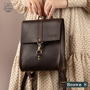 Leather Mini Backpack for Everyday, Minimalist Backpack Gift for Women, Small Backpack for Women - Etsy