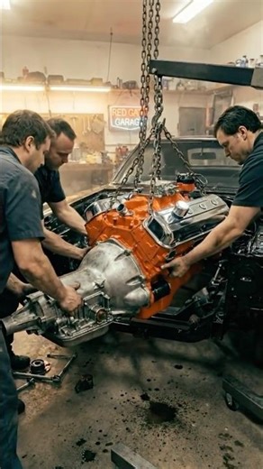 New Wheels🛞 + Engine Install. It sits SO LOW. Engibe🔩