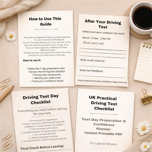 UK Driving Test Checklist & Confidence Planner (instant Printable PDF) - Etsy