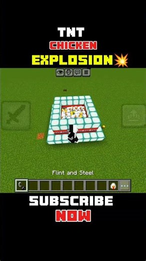 TNT 💥 Chicken explosion🖤 #minecraftshorts #viralshorts