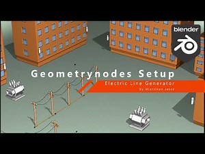 Geometrynodes Electric Line Generator v03 / Blender 3.0