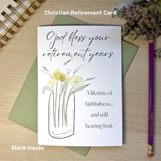 Christian Retirement Card | Bible Verse Retirement Card | Religious Retirement Blessing | Faith Retirement Gift | Psalm Inspired Card | - Etsy UK