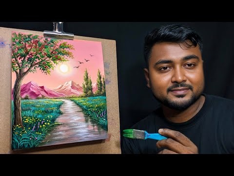 ASMR Bob Ross Style Painting 🎨 | Relaxing Nature Scene for Deep Sleep 😴