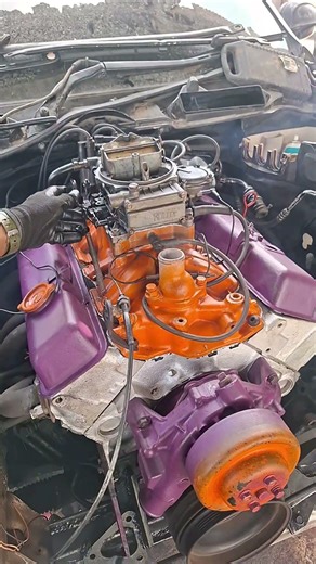 Bmw E90 swapped small block chevy on roller cam #bmw #chevy #fyp