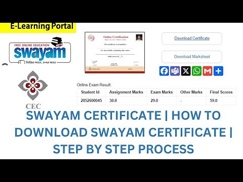 SWAYAM CERTIFICATE | HOW TO DOWNLOAD SWAYAM CERTIFICATE | STEP BY STEP PROCESS- 2024-25
