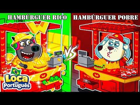 Wolfoo Construiu um WcDonald's SECRETO 🍟 Hambúrguer Rico e Falido 🍔 | Loca Português