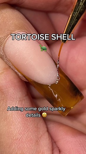 Tortoise shell nails tutorial 🐢 #nails #nailstiktok #nailart #acrylics #newnails #nailsinspo #nailtok #nailtutorial