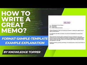 Memo Writing | What is Memo | How to Write a Memo | Memo Format Sample Template | Memorandum Example
