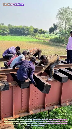 Heavy Infrastructure: Watch Workers Install Railway Bridge Sleepers! 🚂🛤️↓