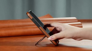 for iPhone 12 Pro Max Case with Stand, Compatible with MagSafe, Slim PU Leather & Durable TPU Protective Kickstand Magnetic Phone Cases with Tempered Glass Screen Protector 6.7", Purple