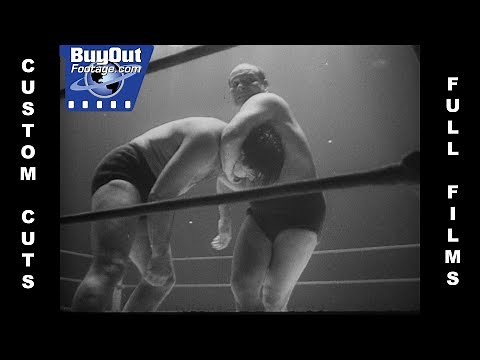 France Hosts Wrestling Match Frank Sexton vs Yvar Martinson 1950