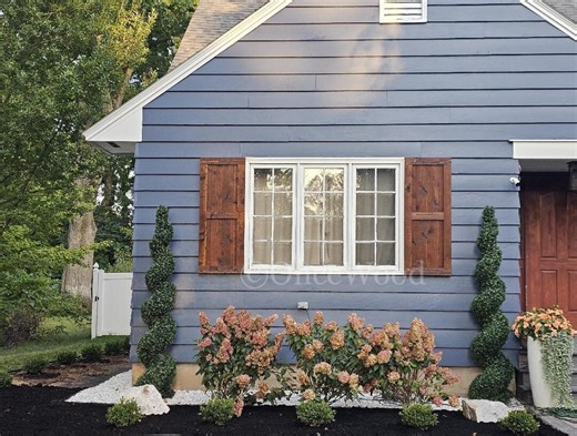 Custom Shutters, Cedar Shutters, Exterior Shutters, Craftsman Style Shutters, Board and Batten, Wood Shutters, Stained Shutters - Etsy