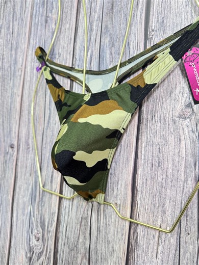 Jovanadesign Marc Classic Standard Thong Camouflage Swimsuit Beachwear Moderate Fit Swimwear Handmade - Etsy
