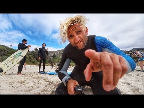 Surfing Shark Infested Waters. also scorpions