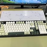 RENMTURE Dual-Sided Mouse Pad, Natural Cork & PU Leather Large Desk Pad for Office and Home Work, Desk Protector Non-Slip, Waterproof, Easy Clean (Apricot, 36"x17")