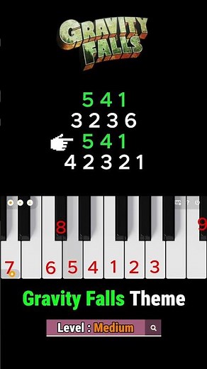 Learn how to play Gravity Falls theme melody on piano ! #gravityfalls #piano #pianotutorial #songs