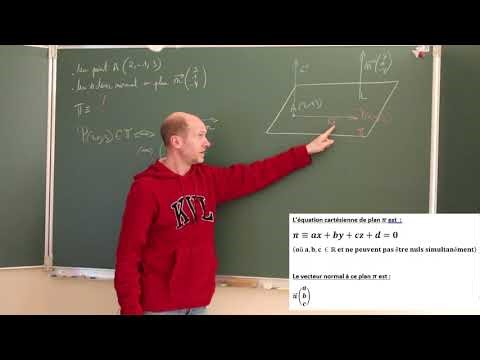 Équation de plan n°5 : La méthode simple avec un point et un vecteur normal.