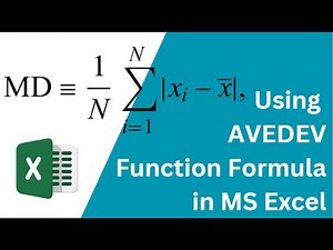 Using AVEDEV Function Formula in MS Excel