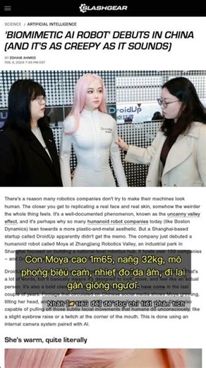 🧐👉 Robot Moya ra mắt: Độ giống người cực cao, giá chát nhưng gây tranh cãi #QixNewsAI