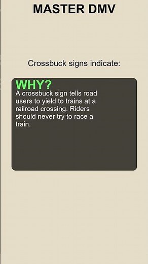 Crossbuck signs indicate