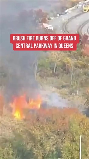 37K views · 252 reactions | A brush fire broke out in Queens just before 10 a.m. near the Grand Central Parkway, according to the FDNY. Fire crews responded quickly, blocking two lanes of traffic as they worked to contain the flames and extinguish lingering hotspots. | CBS New York | Facebook