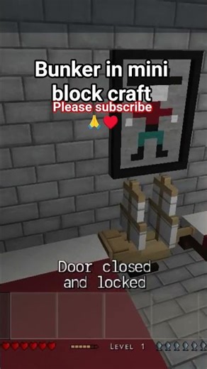 bunker in mini block craft please subscribe #minecraftbuilding #gaming