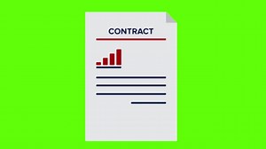 Animation of a contract on a green screen background | Premium Stock Video Footage
