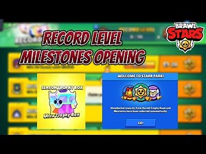 MEGA RECORD LEVEL MILESTONES OPENING | + ULTRA (SEASON) TROPHIE BOX | Brawl Stars