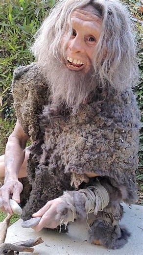 Gordon Tarpley on Instagram: "How discoveries are made! Caveman Makeup @dan_gilbert_personal @ishootthedead hair @jackcoon Prosthetics @kristyan_mallett Teeth @danmakesstuff Caveman @gordontarpley #prehistoric #caveman #Makeup #outdoors #discovery #neandertal #camping"