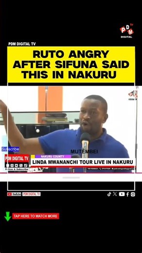 RUTO ANGRY AFTER SIFUNA SAID THIS IN NAKURU #kenyanews #ktnkenya #gachagua #lindamwananchi #sifuna