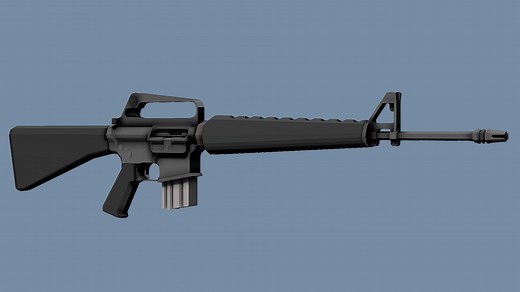 Low-Poly M16 - Download Free 3D model by TastyTony