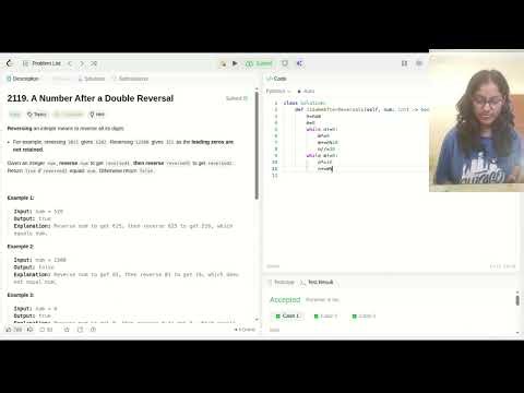 LeetCode 2119 | A Number After a Double Reversal | Easy Math Logic Explained