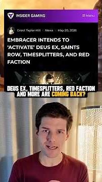 Deus Ex, TimeSplitters, and Red Faction could FINALLY make a comeback...