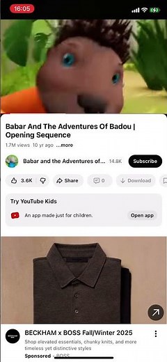Me when Babar and the Adventures of Badou comes on