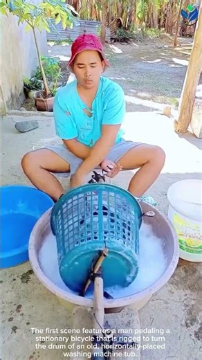 AMAZING Bicycle Powered Washing Machine DIY Low Tech Laundry Hack 🚲🧼